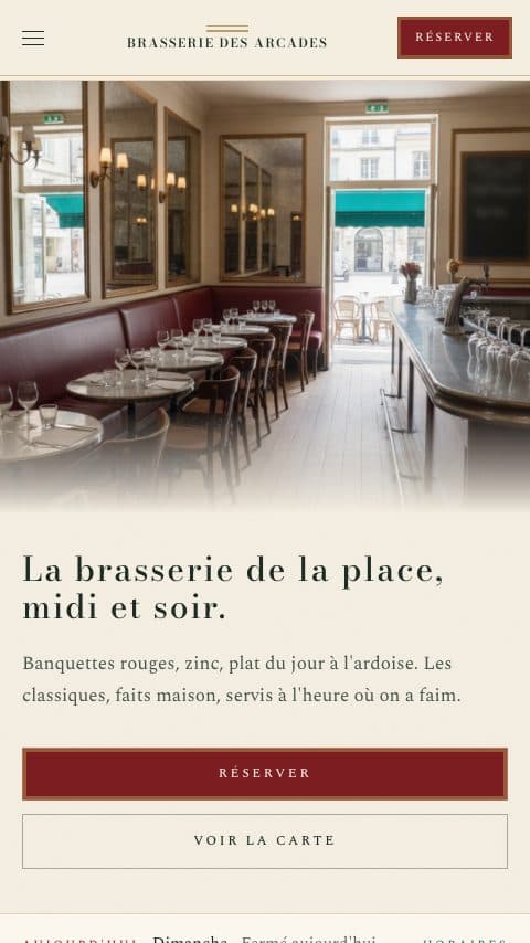 Le site de la Brasserie des Arcades