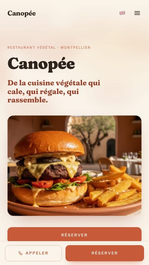 Le site du restaurant Canopée