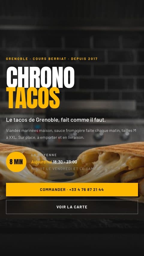 Le site de Chrono Tacos