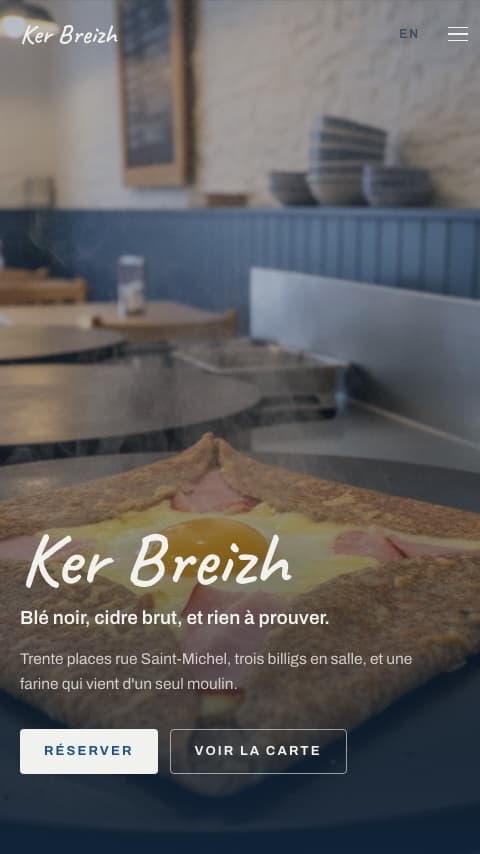 Le site de la crêperie Ker Breizh