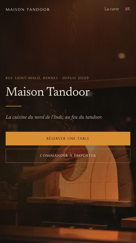 Le site de la Maison Tandoor