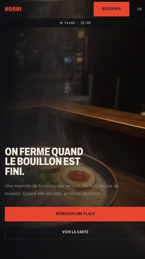 Le site de Ramen Hoshi